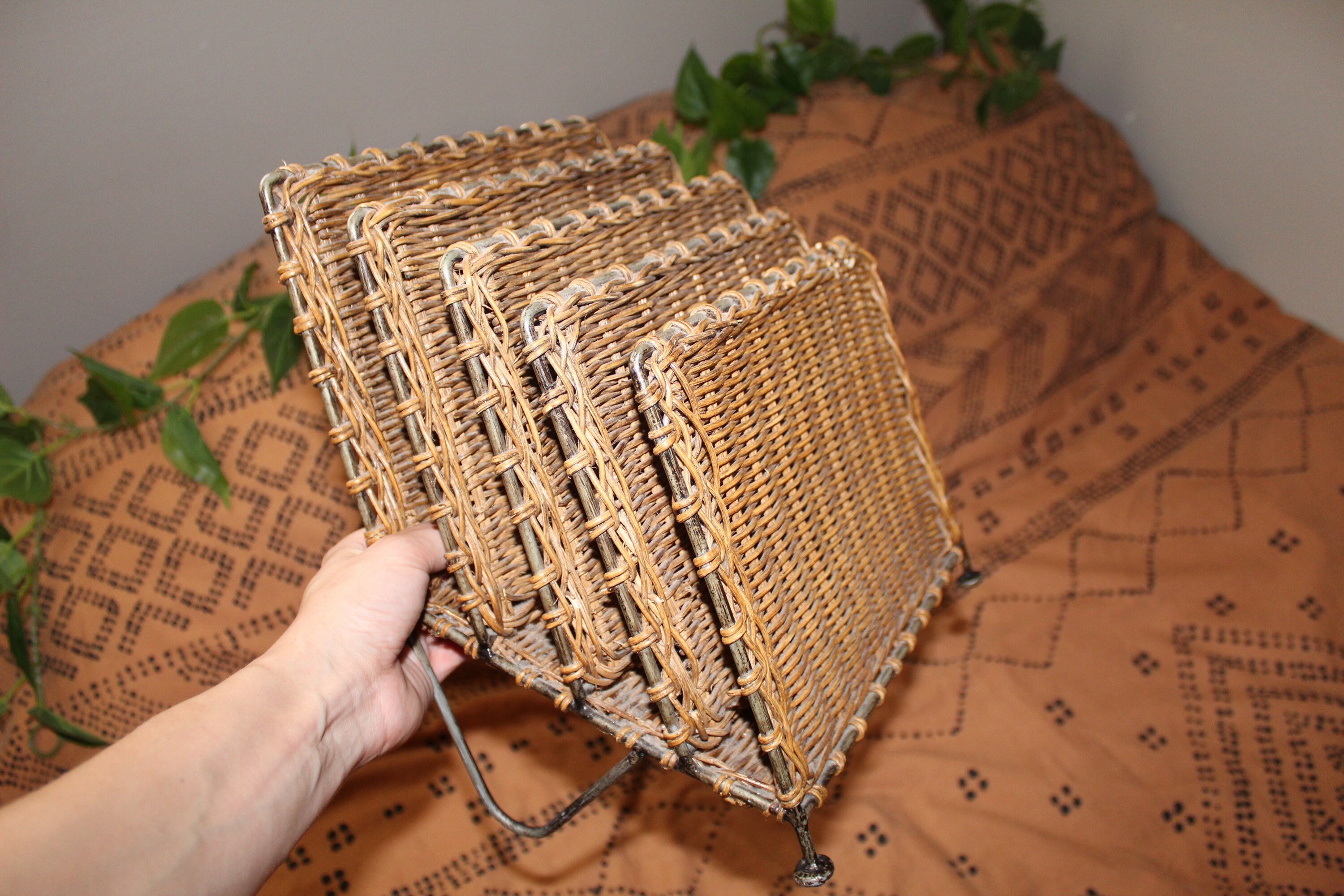 Rattan Letter Mail Organizer Etsy
