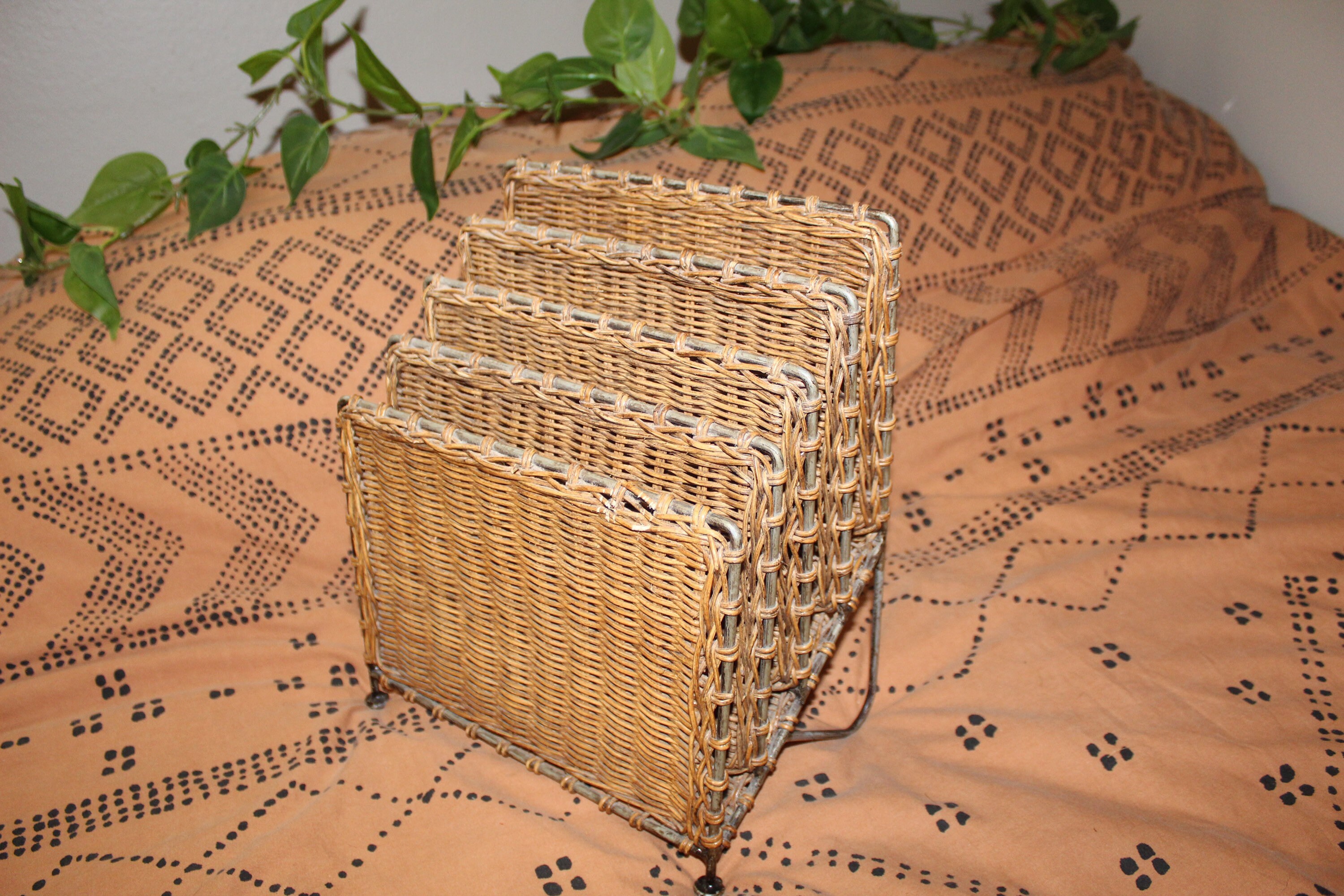 Rattan Letter Mail Organizer Etsy