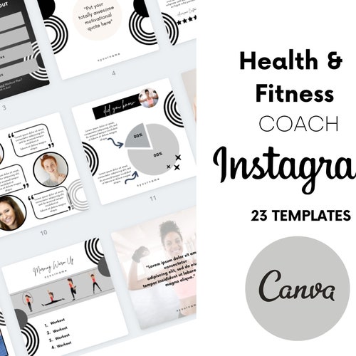 Canva Templates Instagram Post Template Notification Series,Instagram template PinkTheme Fitness & Health Post Templates for Instagram