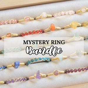 Mystery Ring Bundle, Mystery Jewelry, Jewelry Bundle, Minimalist Ring Set, Crystal Ring, Assorted Rings, Birthstone Ring, Gemstone Ring Set