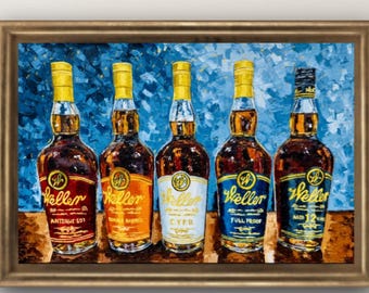 Weller Bourbon Original Wall Artwork - Digital Download Printable Bar Art Licensed Artist SpeakeasY PRINT, Bourbon Lover Gift