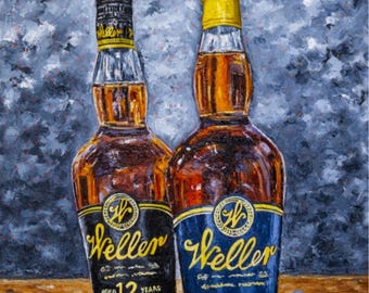 Weller 2 Bottle - Bourbon Print
