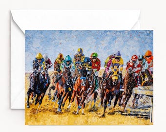 Horse Racing Notecards Assortment Set