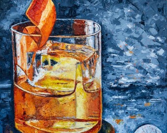 Old Fashioned and Golf - Bourbon Art Print