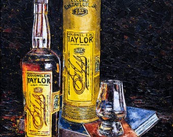 Ky Bourbon Print "EH Taylor & The Cigar"