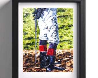 The Jockey Boots - Jockey Art Print