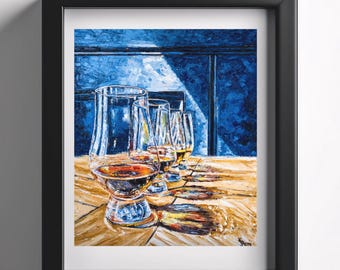 Los 4 Glencairns - Impresión artística de Bourbon