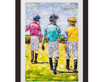 Let's Give Them Something to Talk About - Horse Racing Art Print