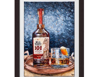 Pavo salvaje 101 - Impresión artística de Bourbon