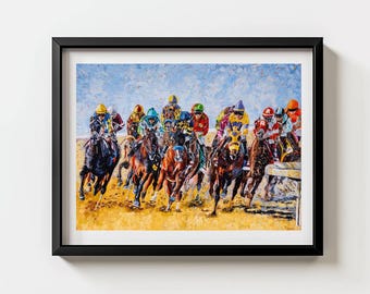 The First Turn - Horse Racing Print