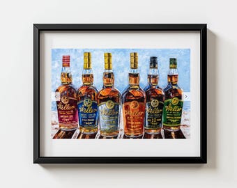 Seis sombras de Weller - Impresión artística de Bourbon