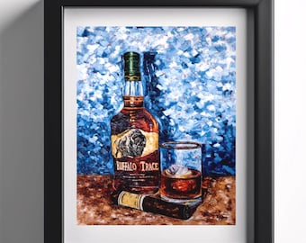 Buffalo Trace - Impresión artística de Bourbon