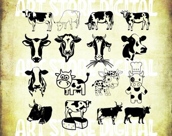 Download Cow Silhouette Svg Etsy