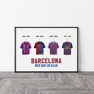 Barcelona Classic Shirts Print. Soccer, football and sports gifts for Men. Christmas Xmas gift. Instant Digital Download