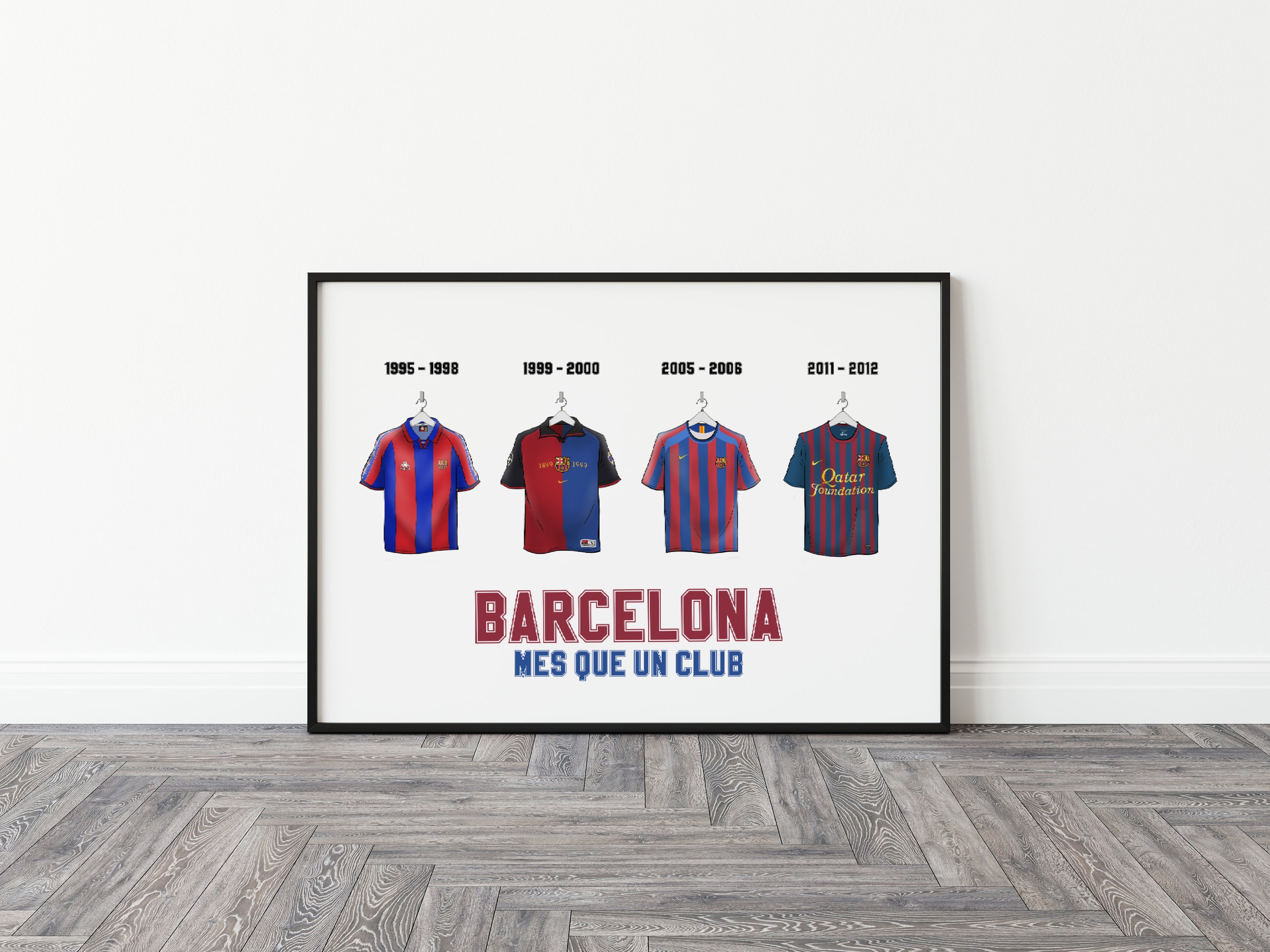 Barcelona Classic Shirts Print. Soccer, Football and Sports Gifts