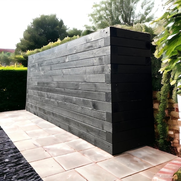 Handmade Somerset Garden Planter Box: Wooden Patio Trough Pot