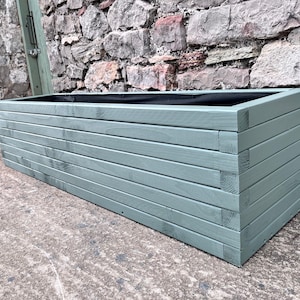 Large Garden Planter, Large Raised Plant Bed, Large Garden Trough Planter, Large Wooden Flower Box, Handmade, from Pressure Treated Wood