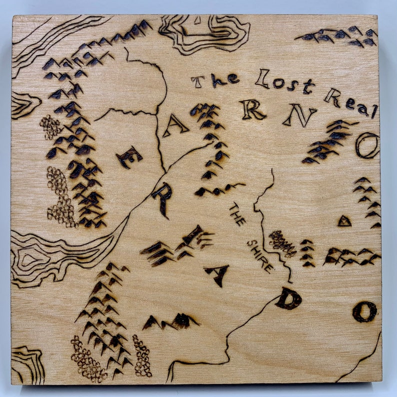 Fantasy Map Coasters Etsy