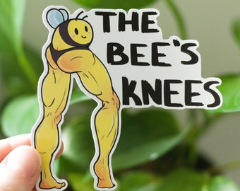 The Bee's Knees Sticker | Digital Art | Funny Sticker | Cute Sticker | Bee Sticker | Memes