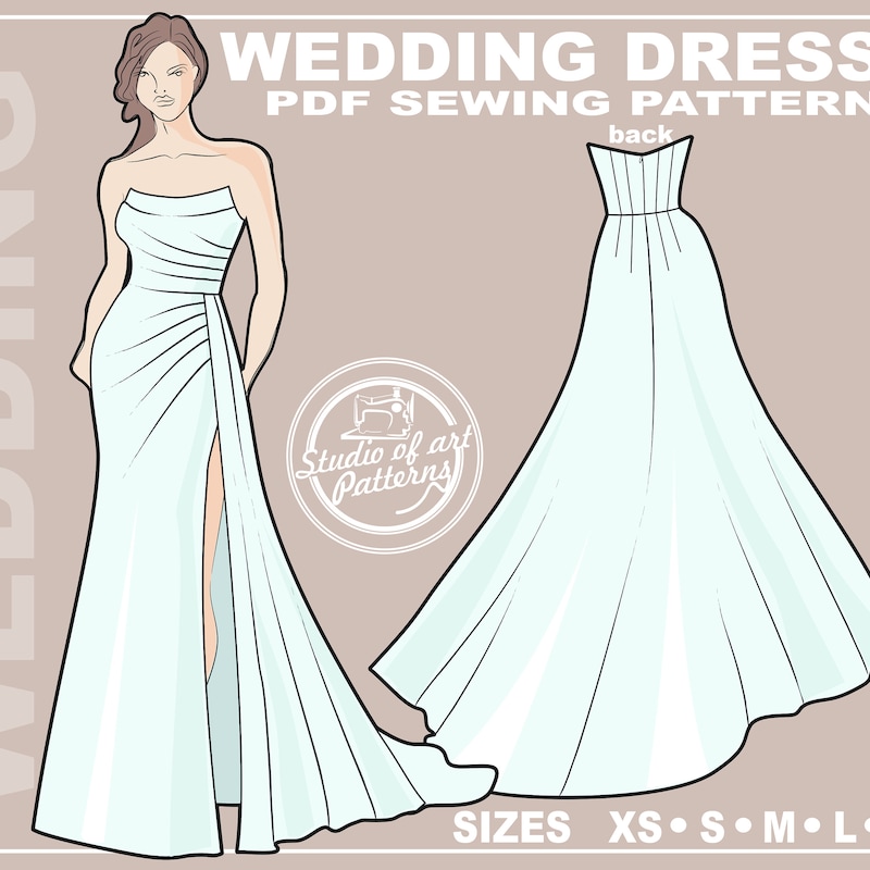 Draped Side Dress Pattern - Etsy