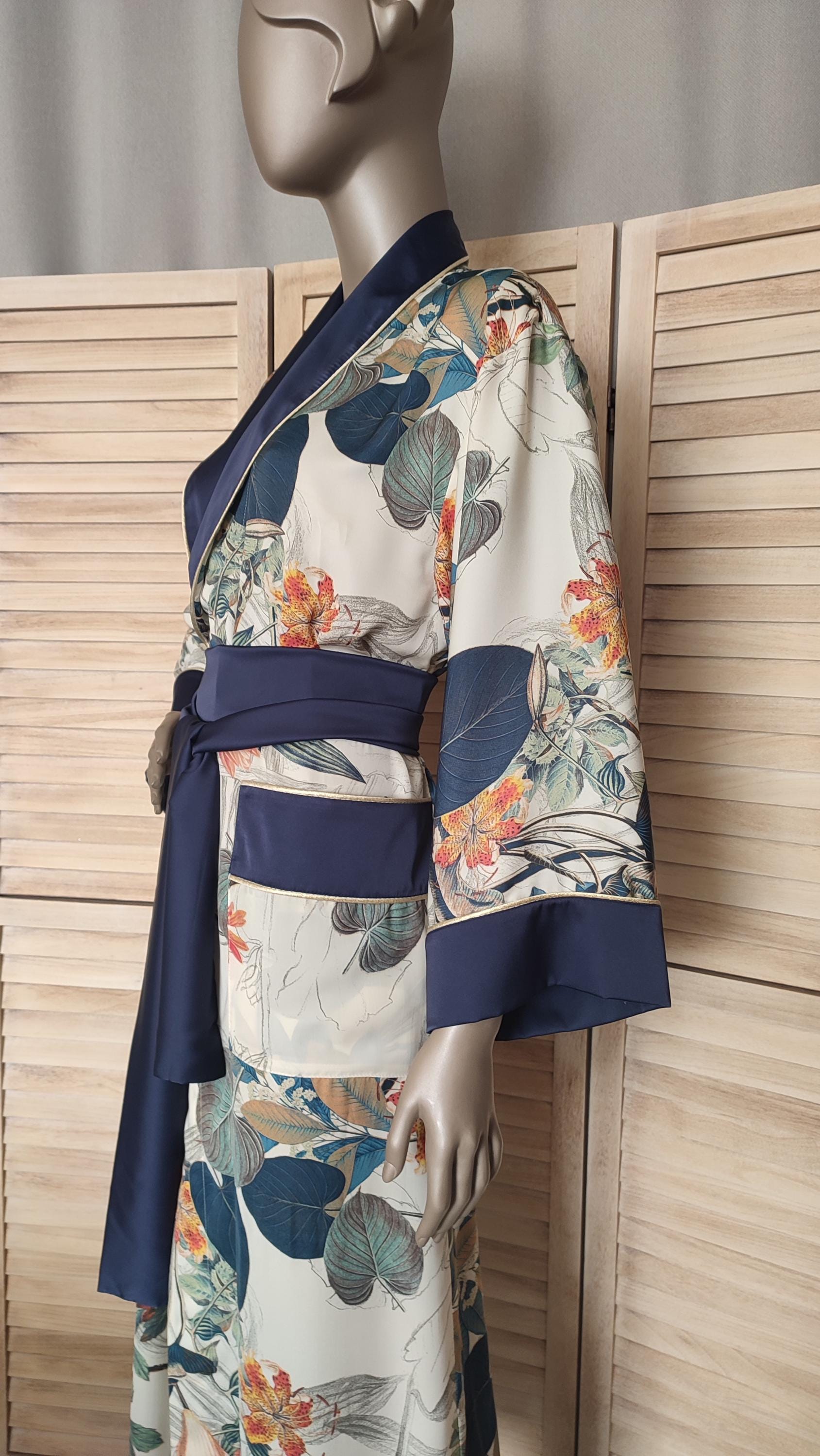 Kimono Robe Sewing Pattern: Women's Midi Length (PDF Digital Download ...