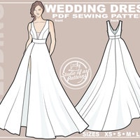 A Line Wedding Dress - Etsy