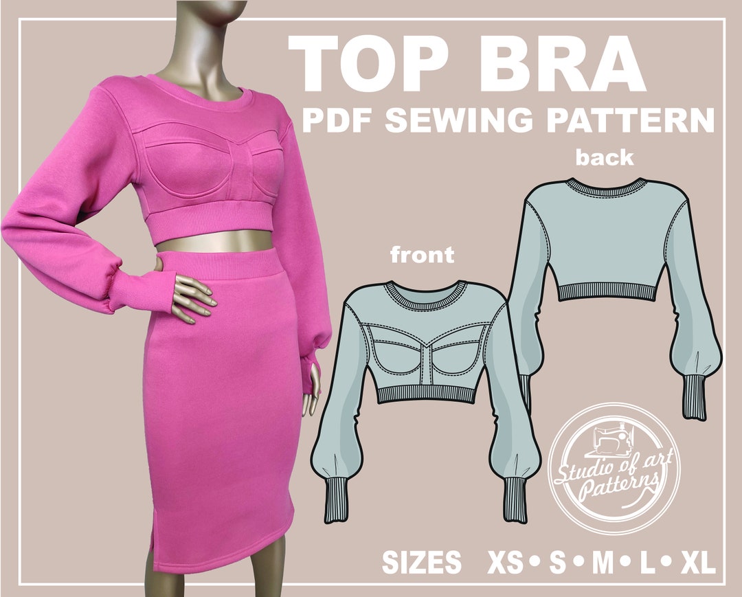 PATTERN TOP. Sewing Pattern. Digital Pack 5 Sizes. Instant Download ...