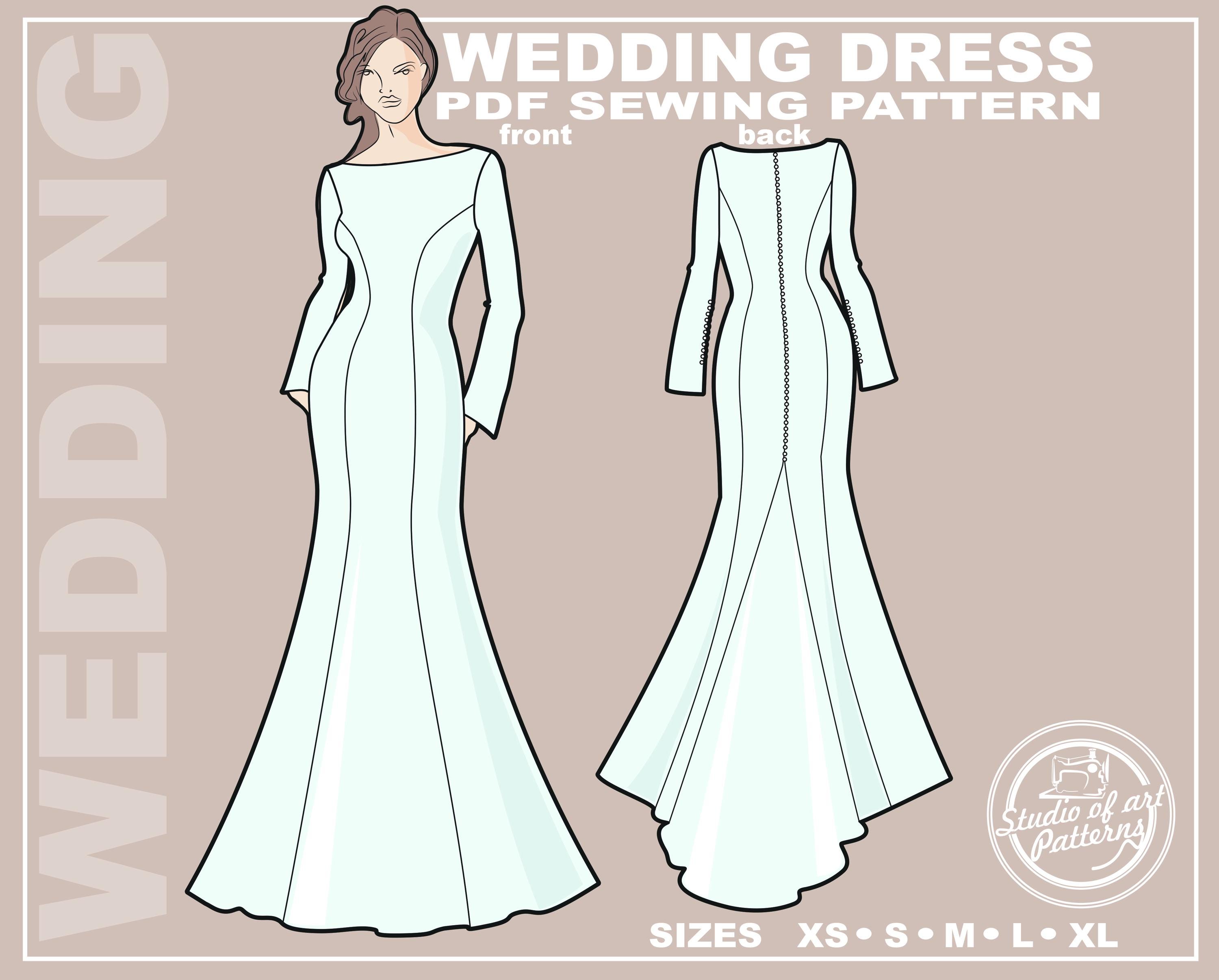 chinese dress ladies Breast Plate Cut-Out Flare Gown Sewing Pattern (Sizes XS-4X)