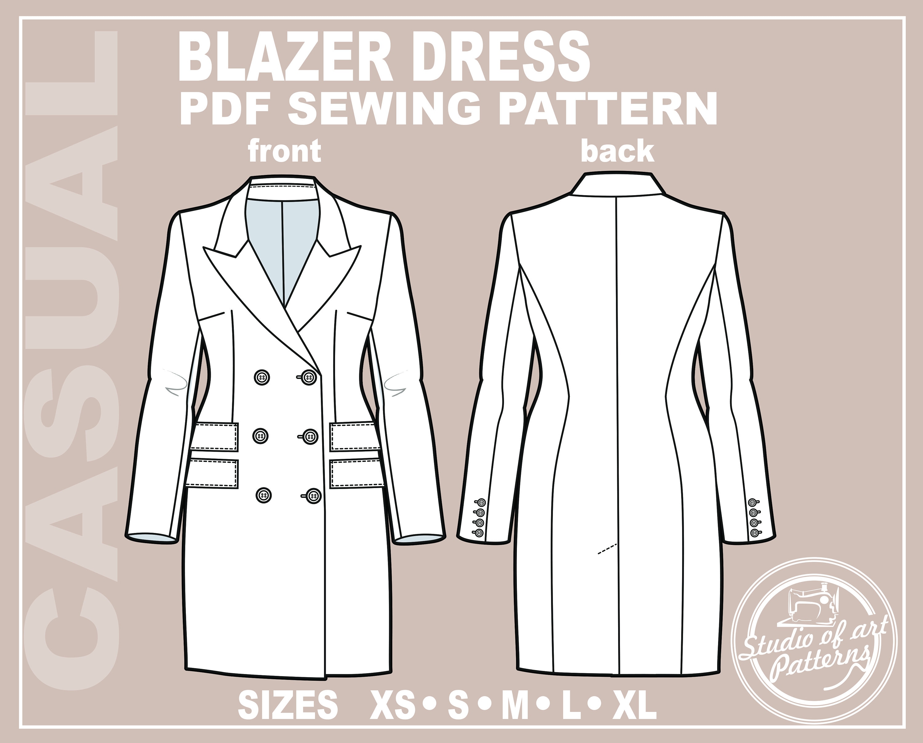 Womens Double Breasted Blazer Dress - Etsy