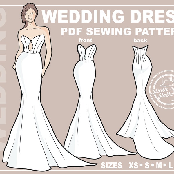 Wedding Dress Patterns Etsy