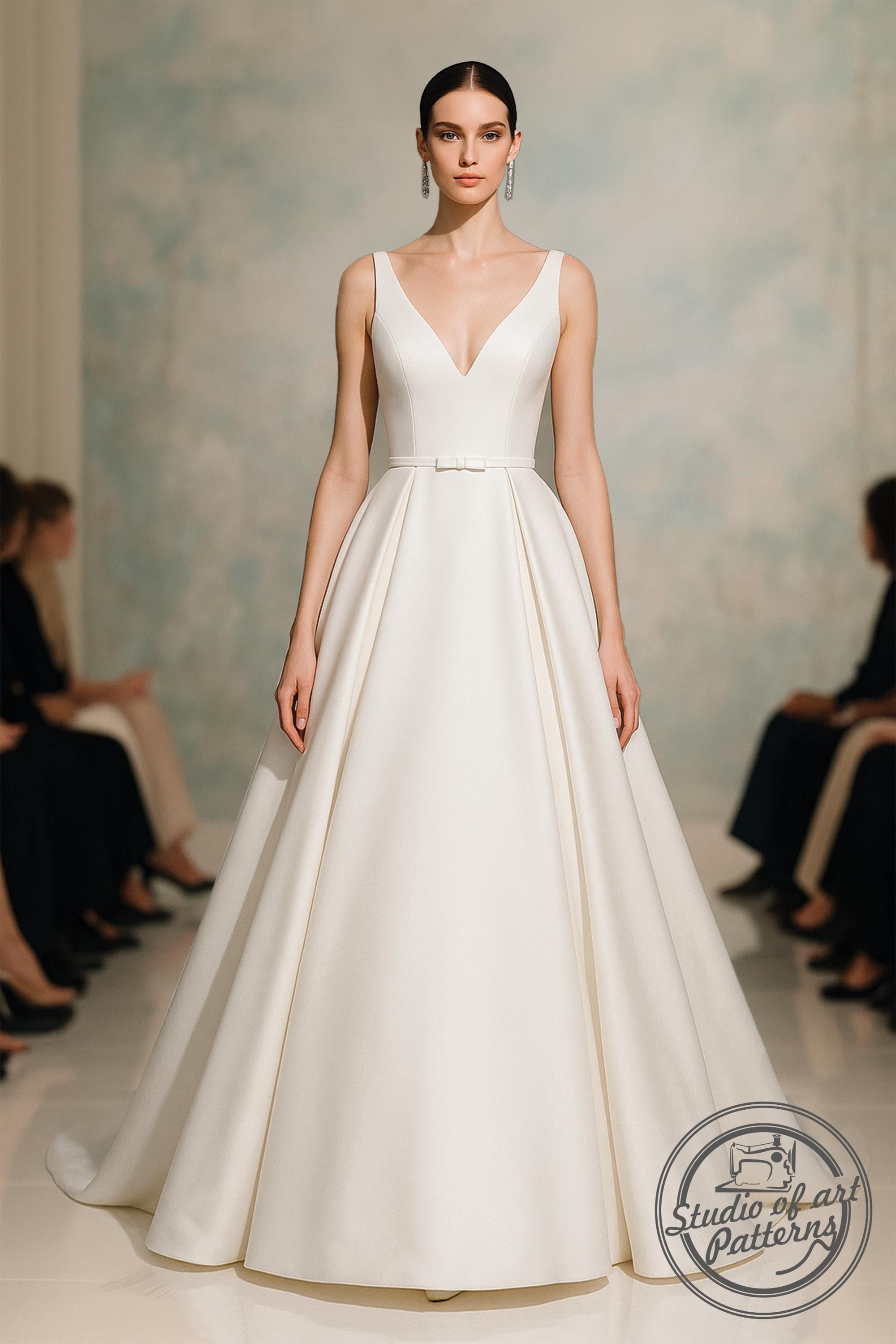 patterns bridal dresses Vogue Original 1092 CUT Wedding Dress Size 10  Wee Scotty The perfect choice for a modern and elegant wedding look. Vintage Sewing Patterns: Wedding Dresses
