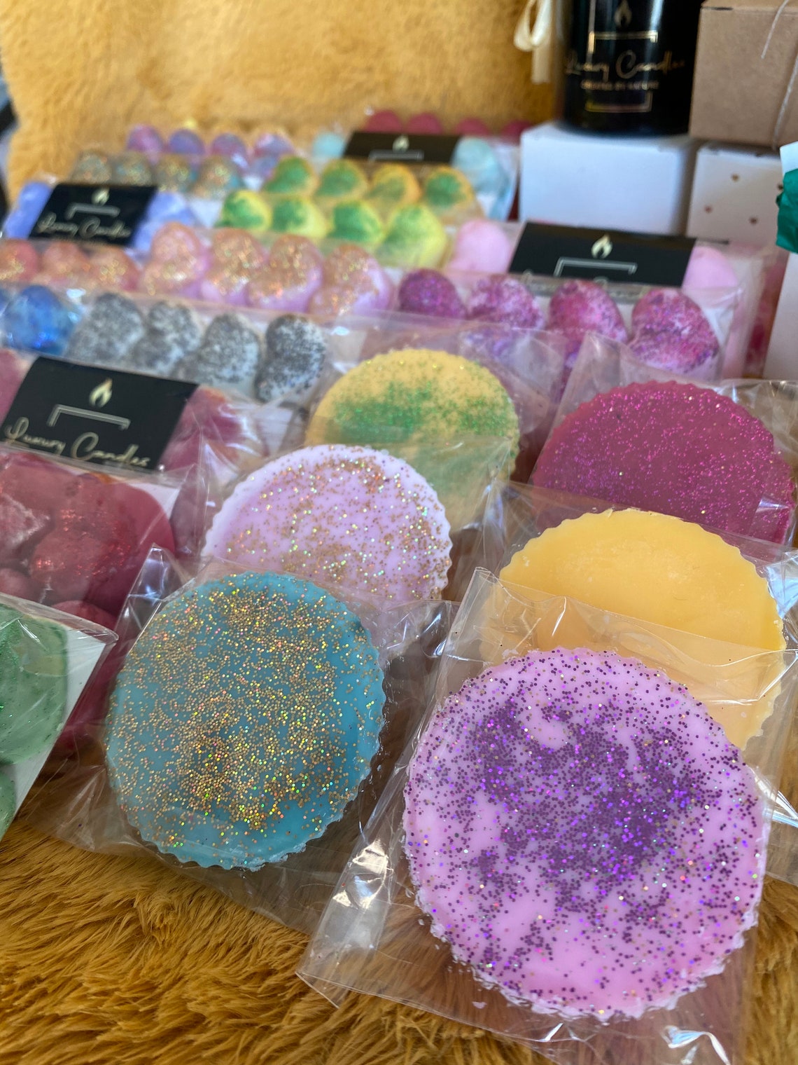 BUBBLE GUM Glitter Wax Melt l 8 Heart Wax Melts l soy wax Etsy