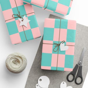 Chic Wrapping Paper, Colorful Gift Wrap, Birthday Wrap, Holiday Packaging, Pastel Design, Eco-Friendly Gift Wrap
