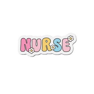 Colorful Nurse Die-Cut Magnets | Cute Nurse Gifts | Decorative Fridge Magnet | Cheerful Office Decor | Fun Appreciation Gifts