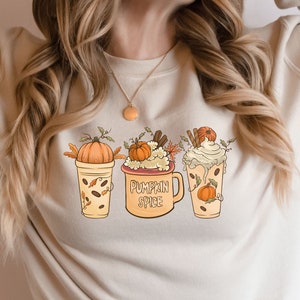 Pumpkin Spice Latte Sweatshirt: Coffee Lover Fall Shirt