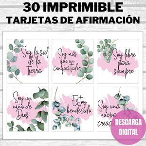 Spanish Soy amor propio positivo Tarjetas de Afirmacion, Spanish Tarjetas de afirmación positiva, Afirmaciones Cristianas