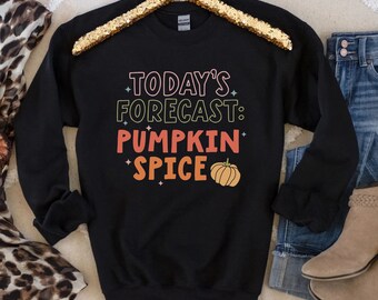 Pumpkin Spice Coffee Sweatshirt, Fall Thanksgiving Shirt