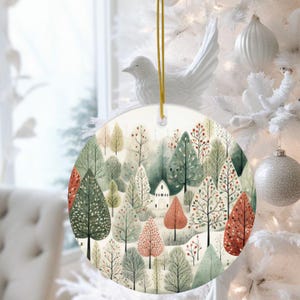 Ceramic Ornament, Scandinavian Christmas Ornament, Holiday Decor, Xmas Ornament, Christmas Tree Decoration, Nordic Design