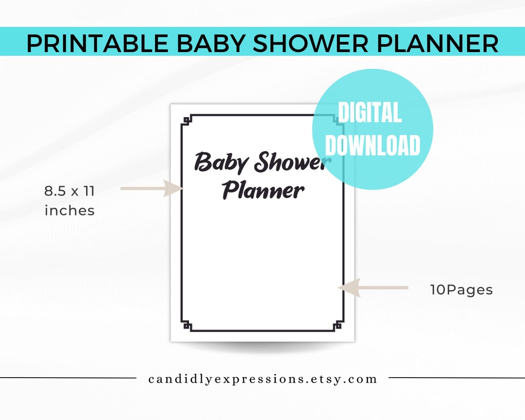 Baby Shower Planner, Printable Party Planning Guide, Event Organization