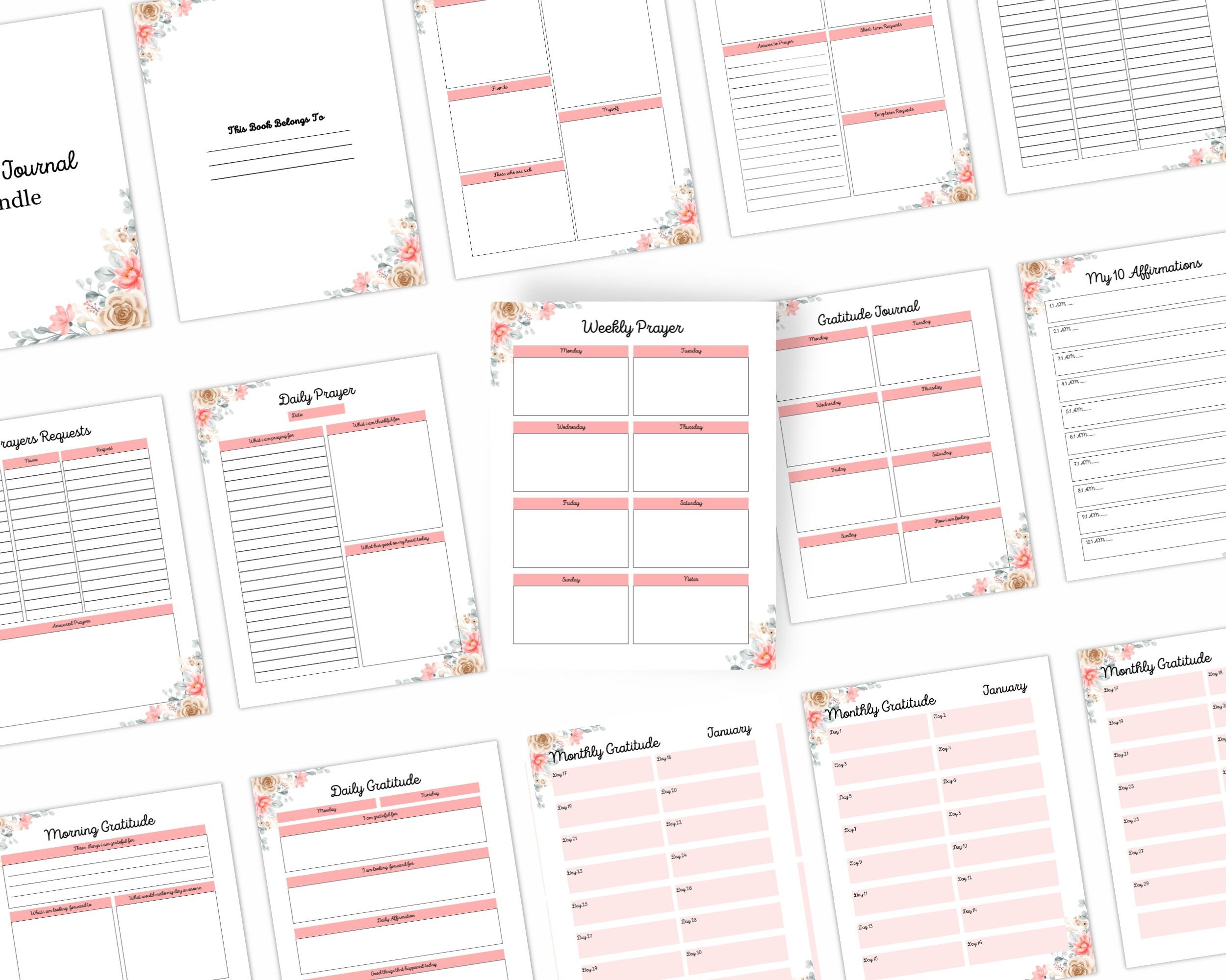 Prayer Journal Guided Christian Prayer Planner Digital Download