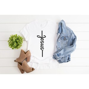 Jesus Shirt, Jesus Cross Shirt, Christian Gift, Faith Gift, Christian Shirts, Love and Grace Shirt, Faith Cross, Vertical Cross, Jesus