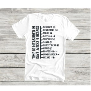 Lustiges Vatertag T-Shirt, Geschenk für Papa, Vatertag Großvater, glückliches Vatertagsgeschenk für ihn, Zeit gemessen in Bart