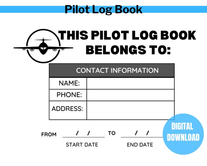 Pilot Flight Log Book, Digital Flight Log Book, Digital Aviation
