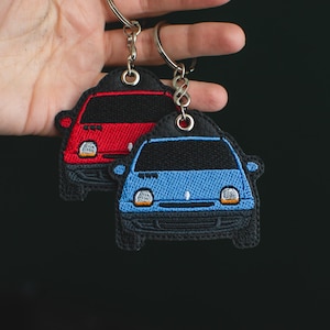 Porte-clés personnalisé TWINGO I, pendentif brodé ressemblant à votre voiture, porte-clés personnalisé, meilleur cadeau pour petit ami ou amateur de voitures