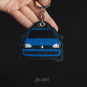 CORSA B custom keychain, embroidery pendant looking like your car, personalized keyring, best gift for boyfriend or car lover girl