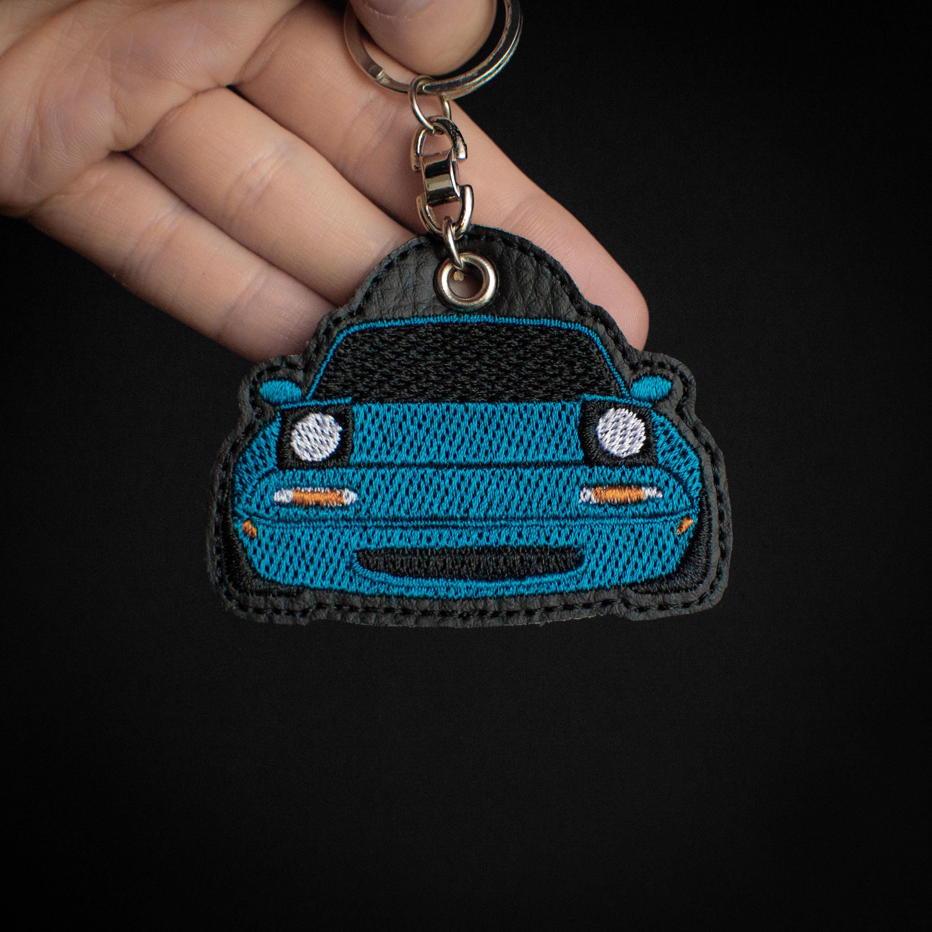 Mazda MIATA NA custom keychain, embroidery pendant looking like your car, personalized keyring, best gift for boyfriend or car lover girl