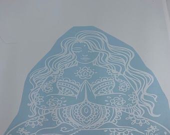 Meditating Mandala curvy girl