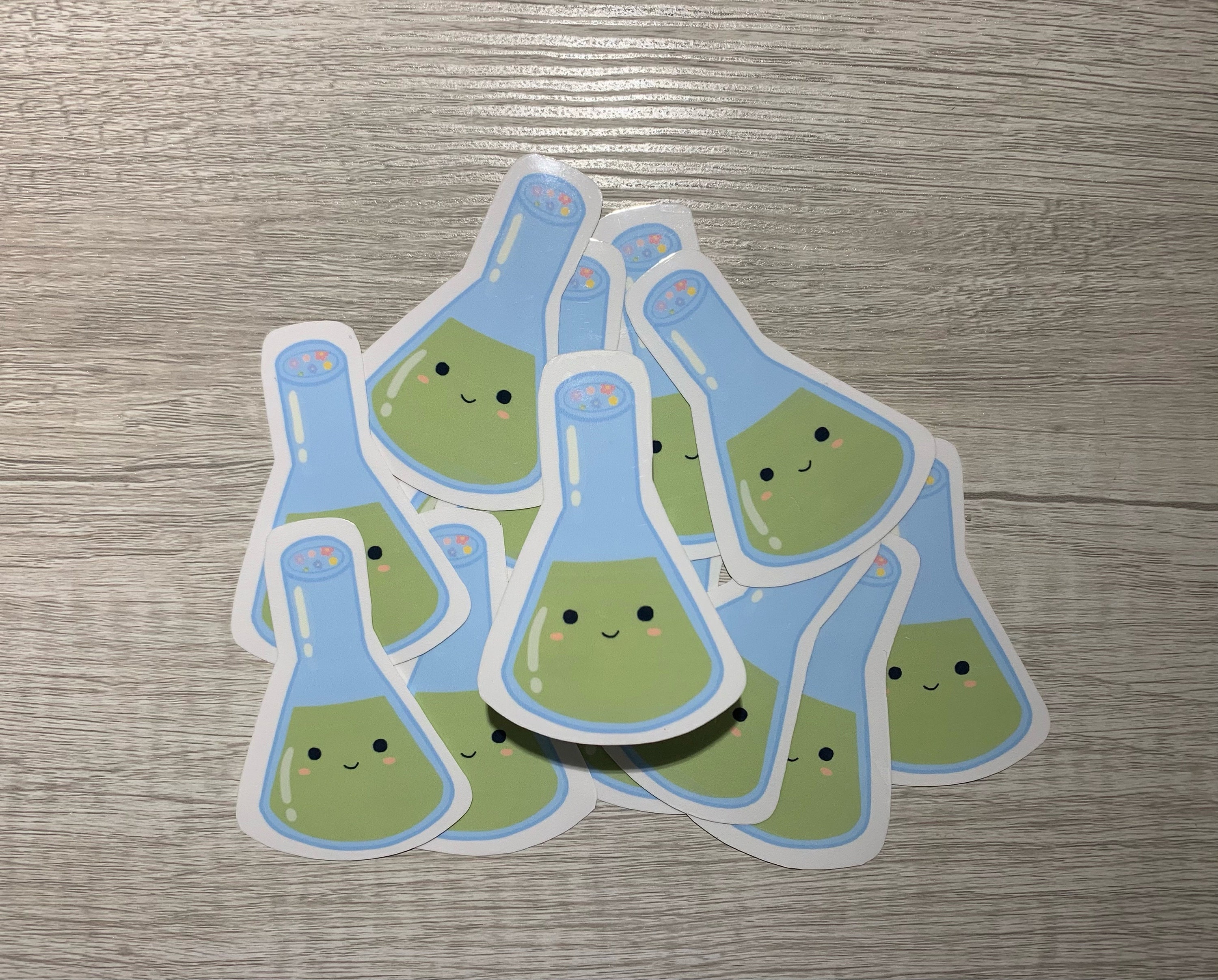 Laboratory Beaker Vinyl Sticker Science Sticker Biology Etsy