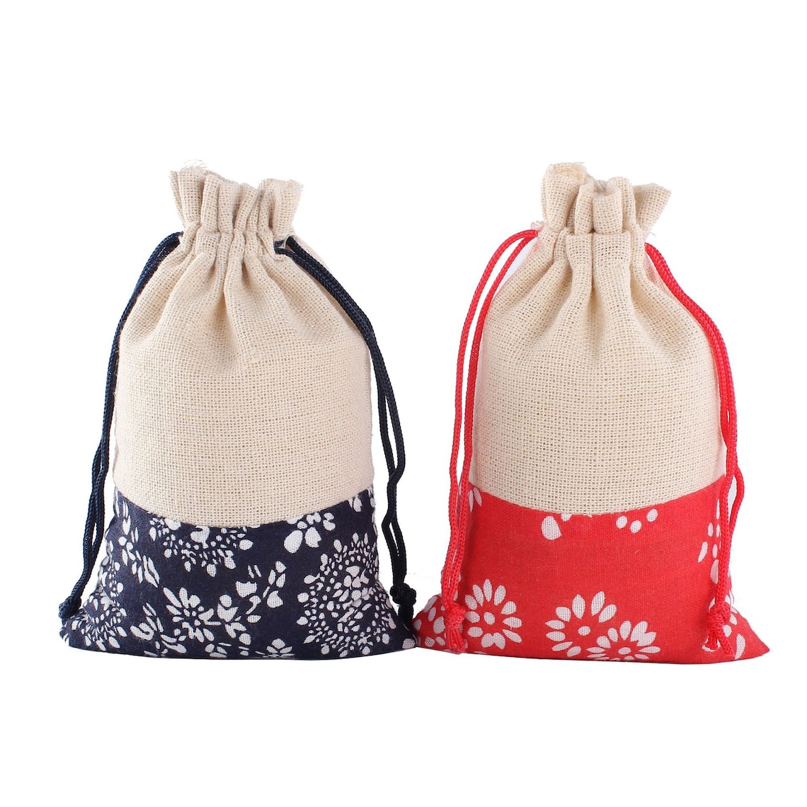 10PCS Cotton Jewelry Pouches Small Drawstring Gift Bags Thick Etsy