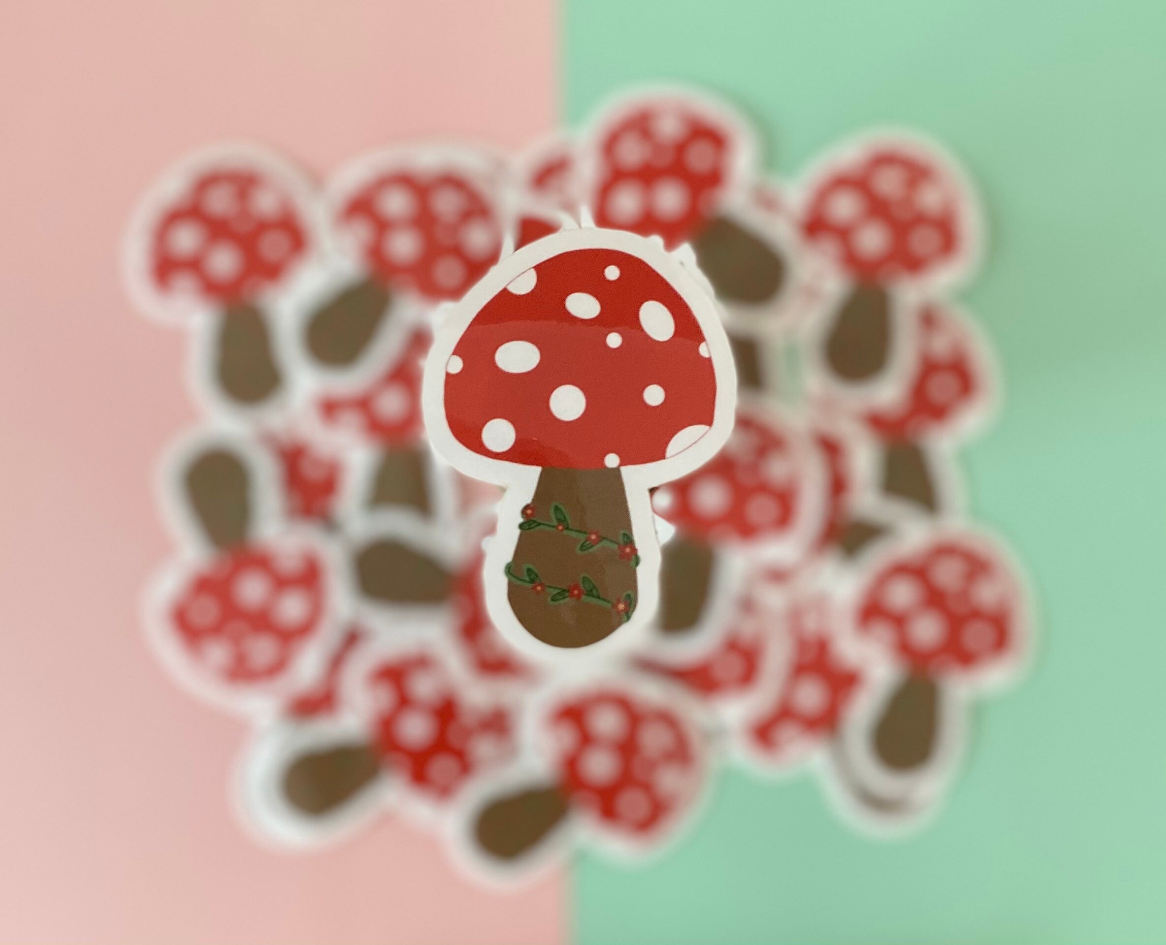 Mushroom Sticker mushroom cottage core aesthetic sticker Etsy